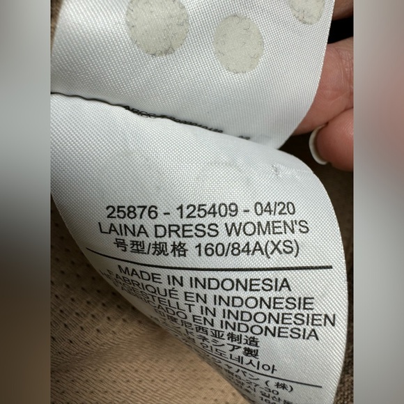 Arc'Teryx Women's LAINA Dress Size XS Brown Tan High Neck Short Sleeve Casual‎ - Picture 11 of 12